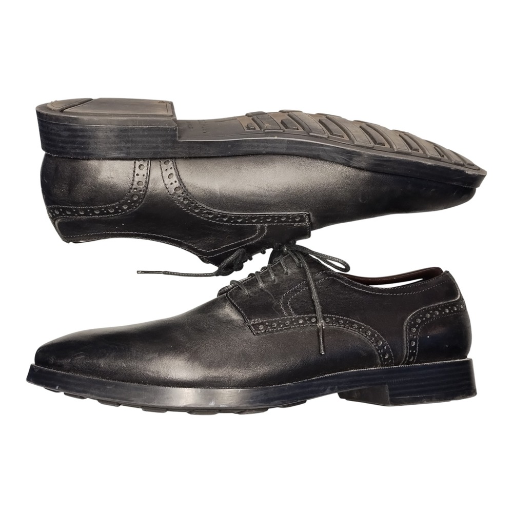Cole Haan Grand Os Oxford Shoes Mens US Size‎ 9.5M Black Leather Formal Lace Up